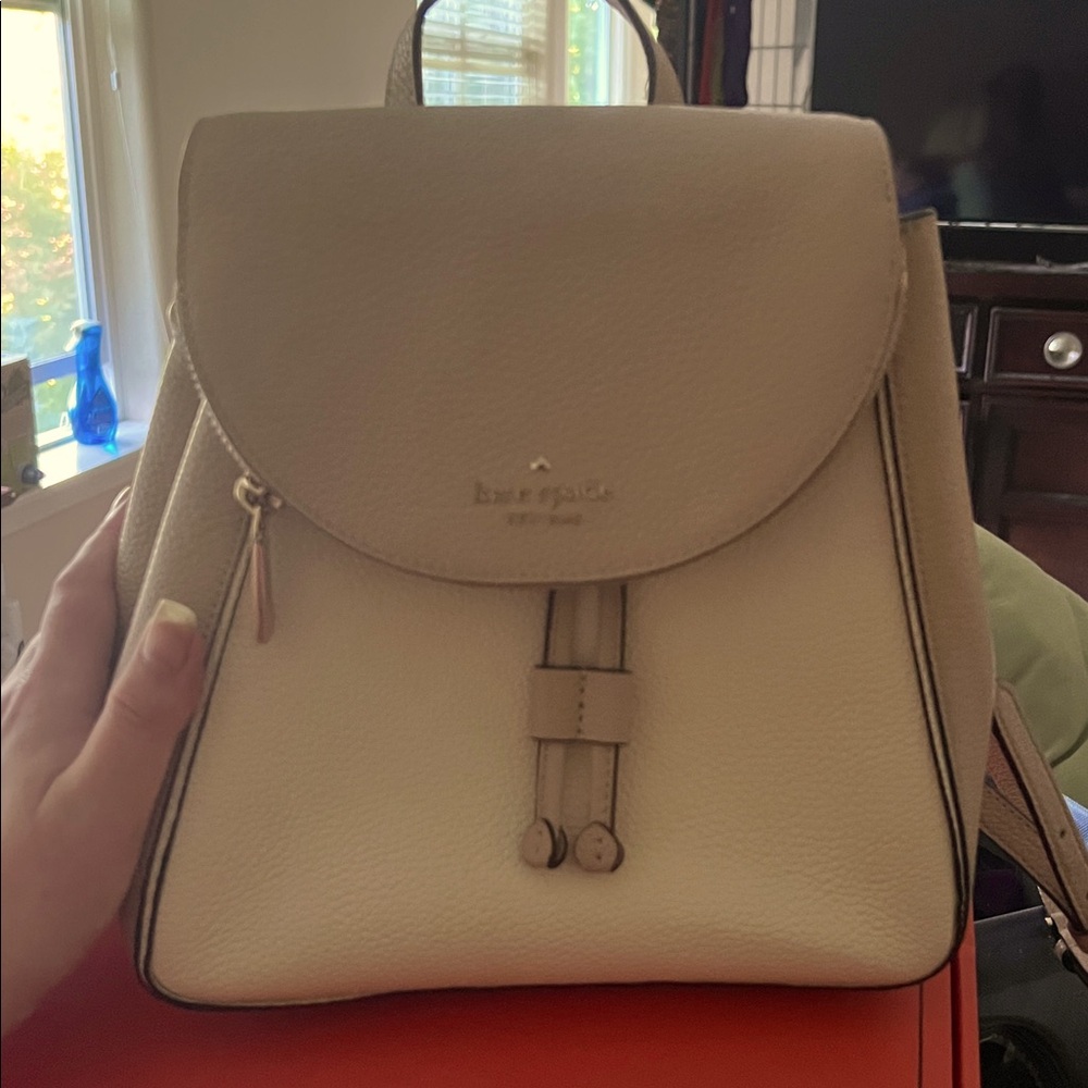 Kate Spade Beige and Cream Leather Backpack